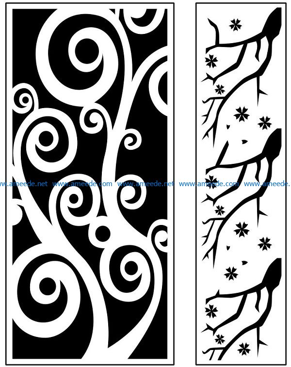 Design pattern panel screen AN00071017 file cdr and dxf free vector download for Laser cut CNC