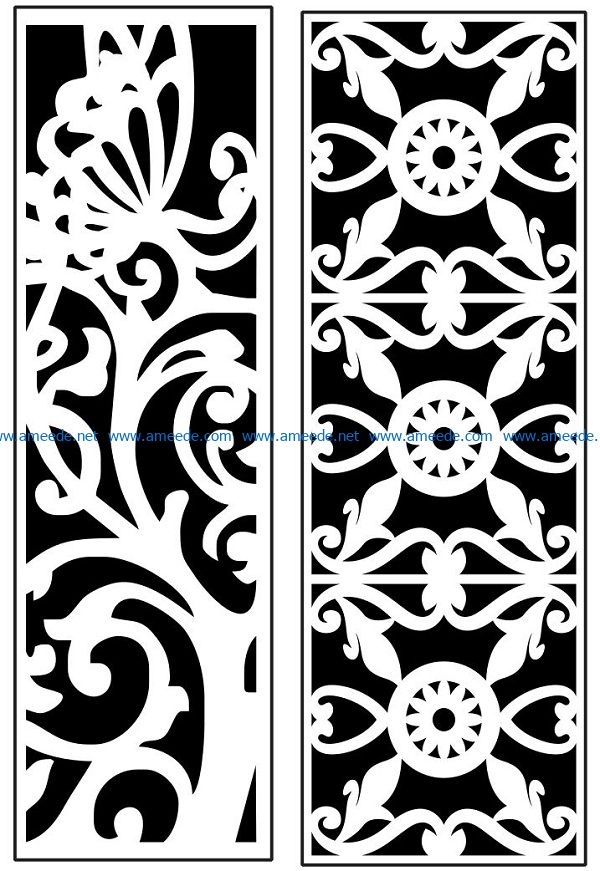 Design pattern panel screen AN00071030 file cdr and dxf free vector download for Laser cut CNC