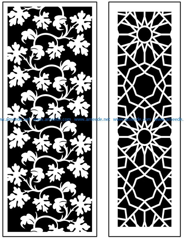Design pattern panel screen AN00071048 file cdr and dxf free vector download for Laser cut CNC