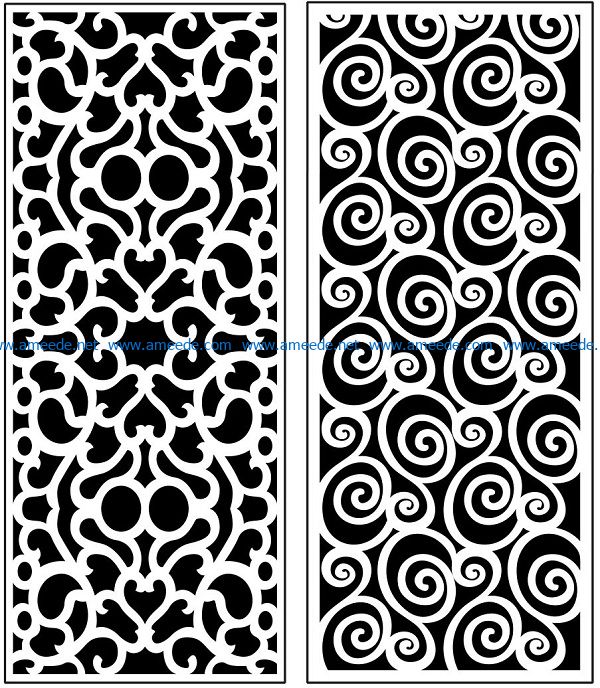 Design pattern panel screen AN00071122 file cdr and dxf free vector download for Laser cut CNC