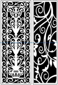 Design pattern panel screen AN00071132 file cdr and dxf free vector download for Laser cut CNC