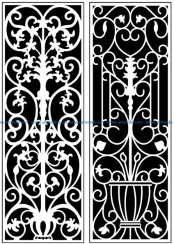 Design pattern panel screen AN00071135 file cdr and dxf free vector download for Laser cut CNC