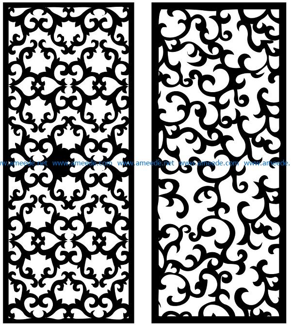 Design pattern panel screen AN00071158 file cdr and dxf free vector download for Laser cut CNC