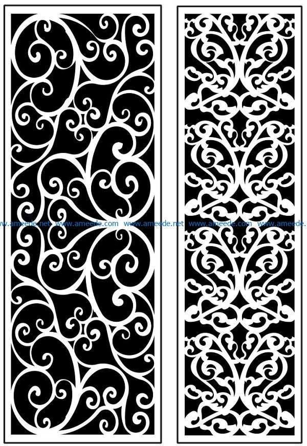 Design pattern panel screen AN00071162 file cdr and dxf free vector download for Laser cut CNC