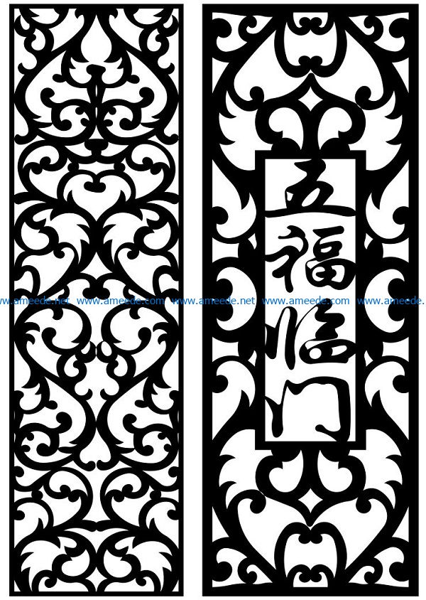 Design pattern panel screen AN00071163 file cdr and dxf free vector download for Laser cut CNC