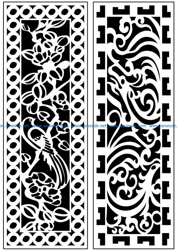 Design pattern panel screen AN00071189 file cdr and dxf free vector download for Laser cut CNC
