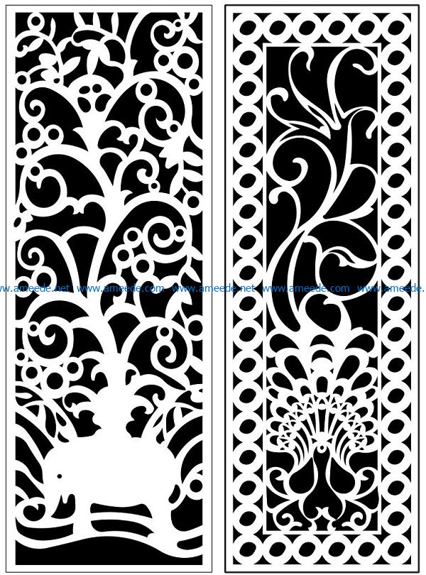 Design pattern panel screen AN00071190 file cdr and dxf free vector download for Laser cut CNC