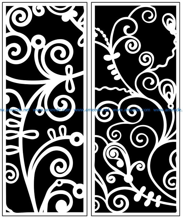 Design pattern panel screen AN00071198 file cdr and dxf free vector download for Laser cut CNC