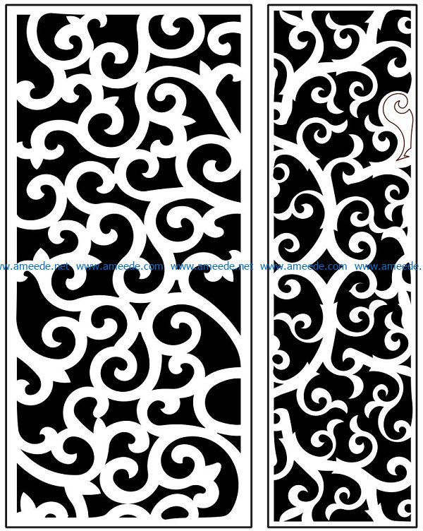 Design pattern panel screen AN00071208 file cdr and dxf free vector download for Laser cut CNC