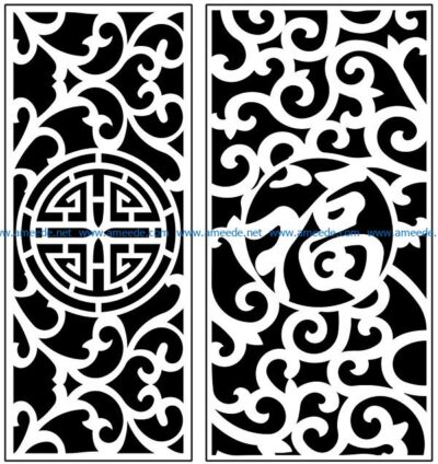 Design pattern panel screen AN00071210 file cdr and dxf free vector download for Laser cut CNC