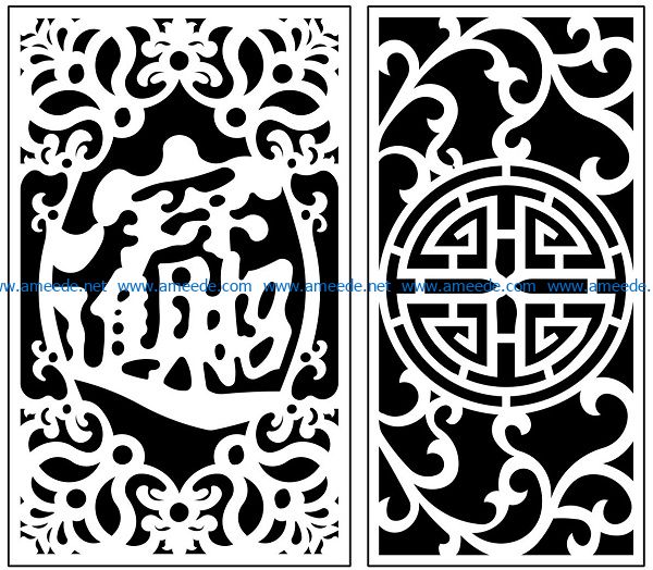 Design pattern panel screen AN00071211 file cdr and dxf free vector download for Laser cut CNC