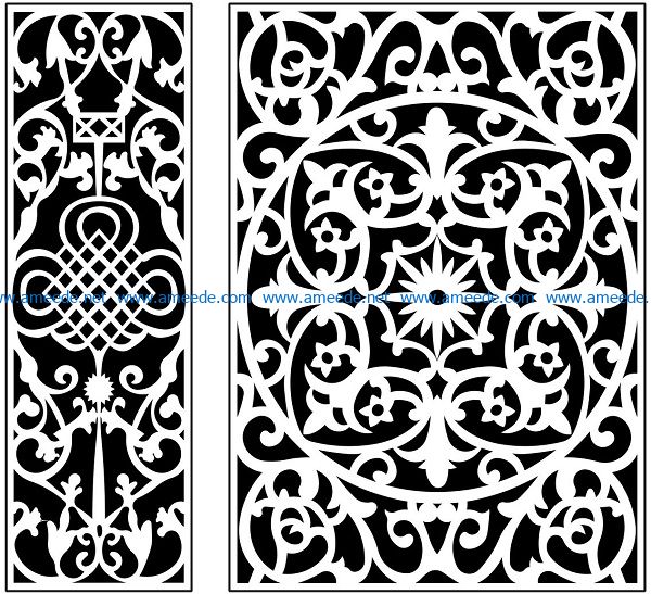 Design pattern panel screen AN00071215 file cdr and dxf free vector download for Laser cut CNC