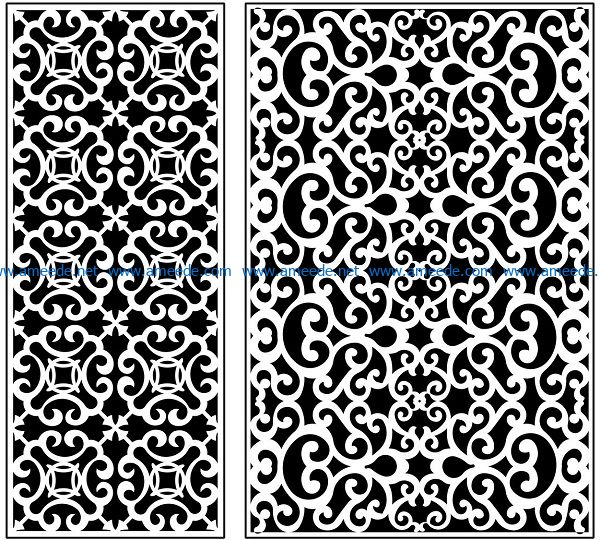 Design pattern panel screen AN00071224 file cdr and dxf free vector download for Laser cut CNC