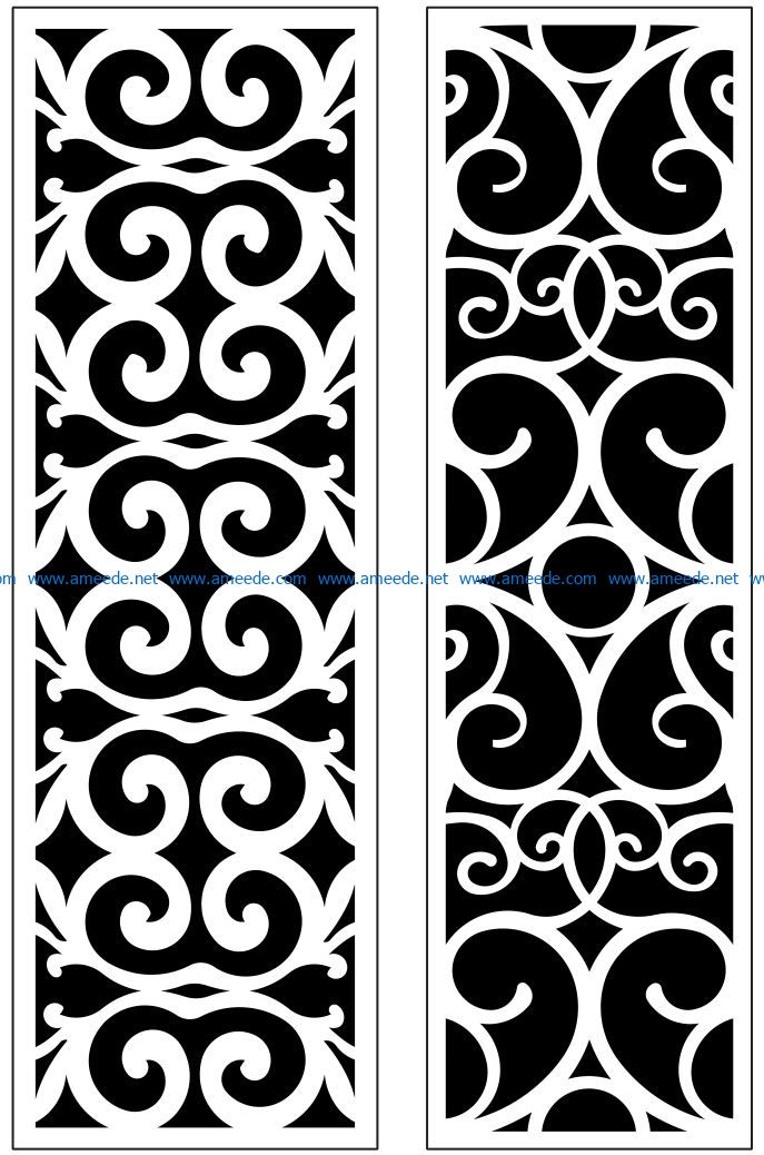 Design pattern panel screen AN00071232 file cdr and dxf free vector download for Laser cut CNC