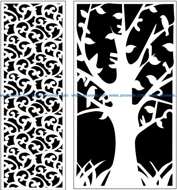 Design pattern panel screen AN00071239 file cdr and dxf free vector download for Laser cut CNC