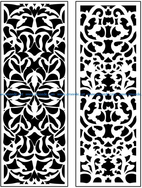 Design pattern panel screen AN00071240 file cdr and dxf free vector download for Laser cut CNC