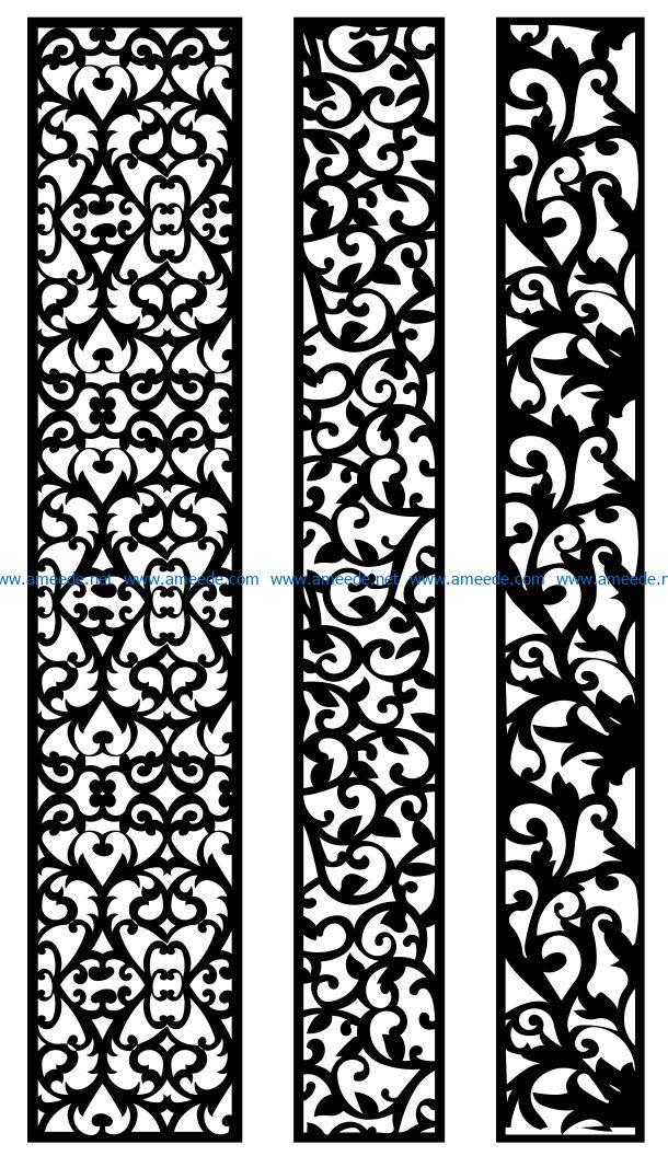 Design pattern panel screen AN00071249 file cdr and dxf free vector download for Laser cut CNC