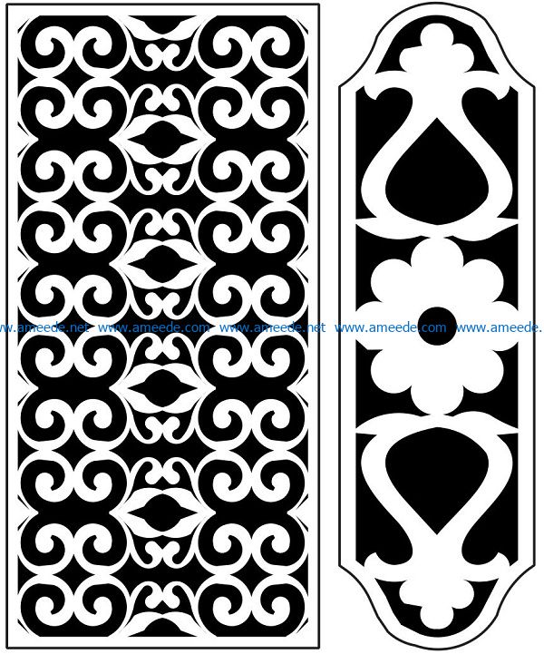 Design pattern panel screen AN00071254 file cdr and dxf free vector download for Laser cut CNC
