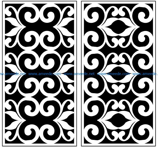 Design pattern panel screen AN00071255 file cdr and dxf free vector download for Laser cut CNC