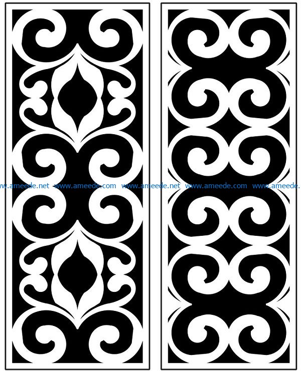 Design pattern panel screen AN00071256 file cdr and dxf free vector download for Laser cut CNC