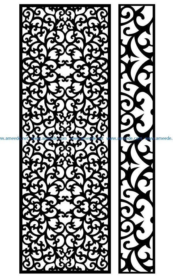 Design pattern panel screen AN00071259 file cdr and dxf free vector download for Laser cut CNC
