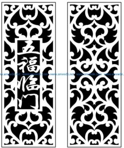 Design pattern panel screen AN00071265 file cdr and dxf free vector download for Laser cut CNC