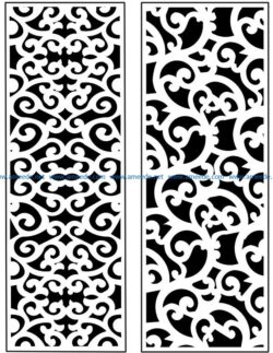 Design pattern panel screen AN00071266 file cdr and dxf free vector download for Laser cut CNC