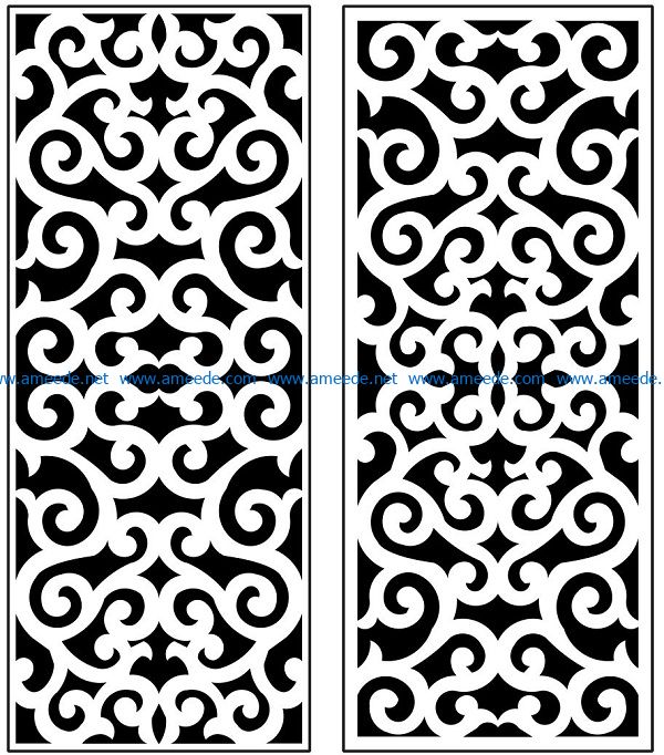 Design pattern panel screen AN00071268 file cdr and dxf free vector download for Laser cut CNC
