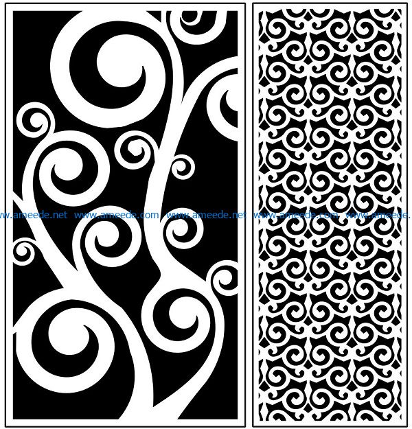 Design pattern panel screen AN00071283 file cdr and dxf free vector download for Laser cut CNC