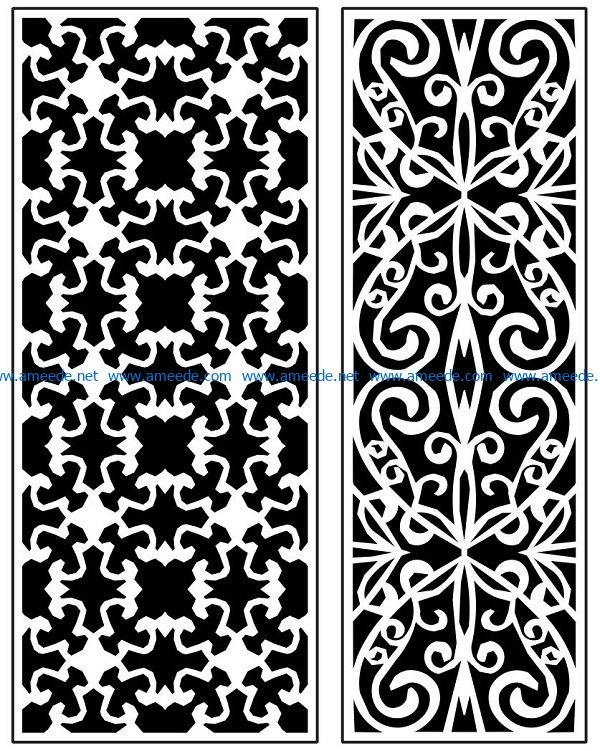 Design pattern panel screen AN00071285 file cdr and dxf free vector download for Laser cut CNC