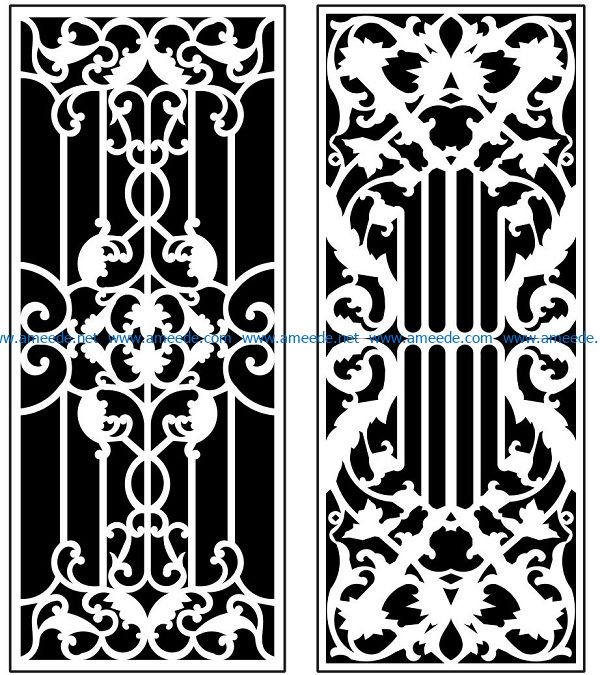 Design pattern panel screen AN00071307 file cdr and dxf free vector download for Laser cut CNC