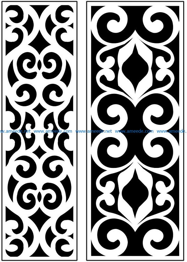 Design pattern panel screen AN00071310 file cdr and dxf free vector download for Laser cut CNC