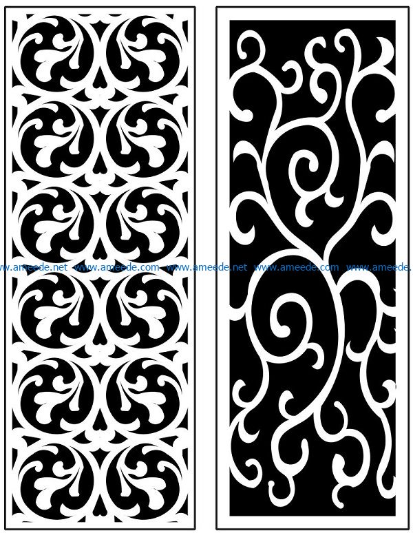 Design pattern panel screen AN00071315 file cdr and dxf free vector download for Laser cut CNC
