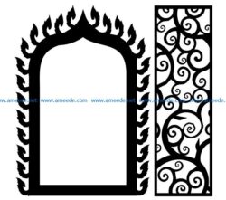 Design pattern panel screen AN00071322 file cdr and dxf free vector download for Laser cut CNC