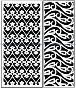Design pattern panel screen AN00071343 file cdr and dxf free vector download for Laser cut CNC