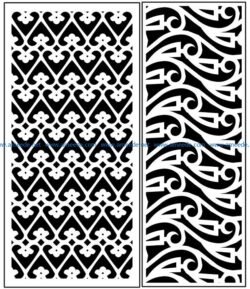 Design pattern panel screen AN00071343 file cdr and dxf free vector download for Laser cut CNC