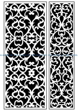 Design pattern panel screen AN00071358 file cdr and dxf free vector download for Laser cut CNC