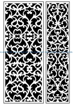 Design pattern panel screen AN00071358 file cdr and dxf free vector download for Laser cut CNC