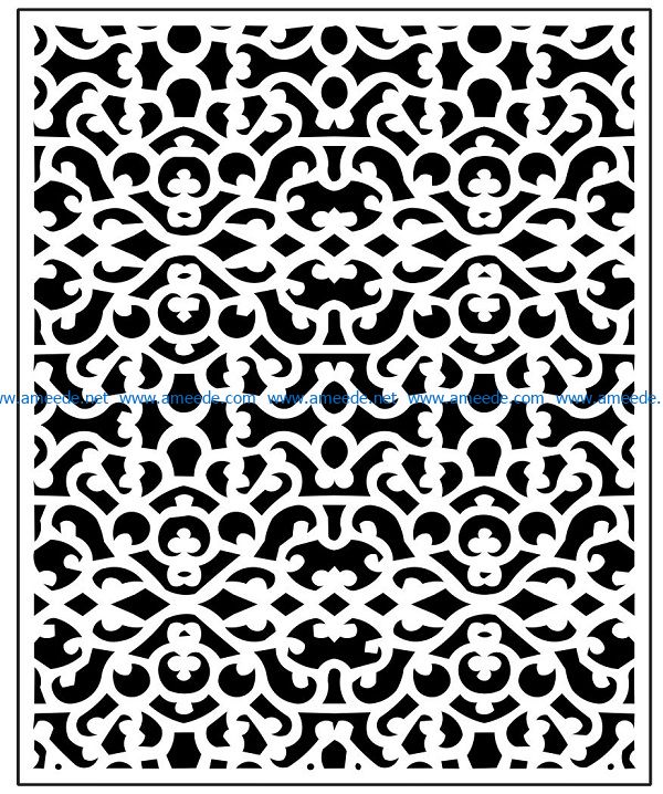 Design pattern panel screen AN00071371 file cdr and dxf free vector download for Laser cut CNC