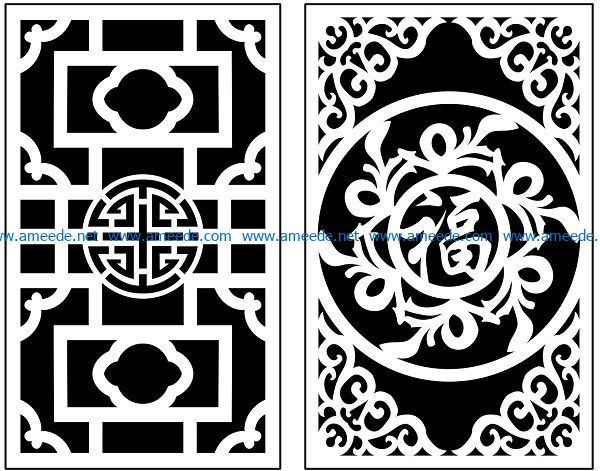 Design pattern panel screen AN00071378 file cdr and dxf free vector download for Laser cut CNC