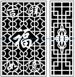 Design pattern panel screen AN00071389 file cdr and dxf free vector download for Laser cut CNC