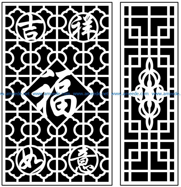 Design pattern panel screen AN00071389 file cdr and dxf free vector download for Laser cut CNC