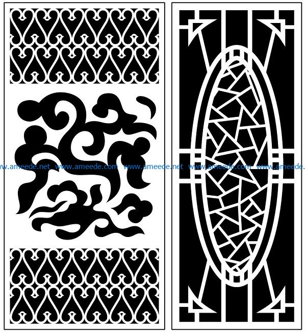 Design pattern panel screen AN00071395 file cdr and dxf free vector download for Laser cut CNC