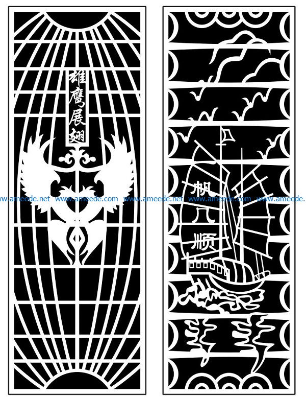 Design pattern panel screen AN00071401 file cdr and dxf free vector download for Laser cut CNC