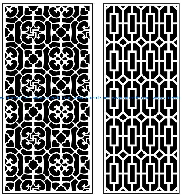 Design pattern panel screen AN00071403 file cdr and dxf free vector download for Laser cut CNC