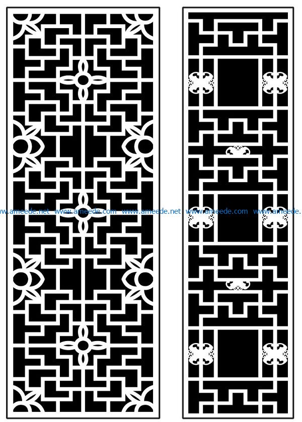 Design pattern panel screen AN00071405 file cdr and dxf free vector download for Laser cut CNC