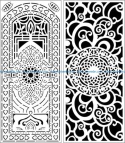 Design pattern panel screen  E0007844 file cdr and dxf free vector download for Laser cut CNC
