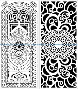 Design pattern panel screen  E0007844 file cdr and dxf free vector download for Laser cut CNC