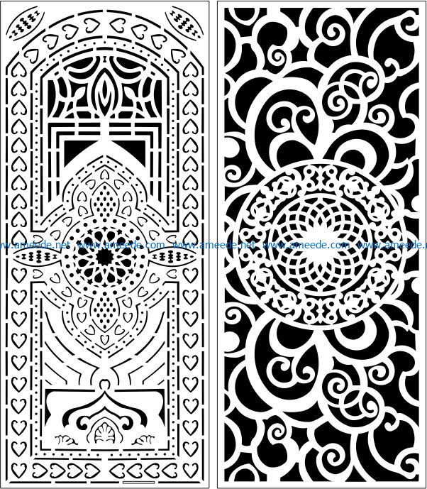 Design pattern panel screen E0007844 file cdr and dxf free vector download for Laser cut CNC