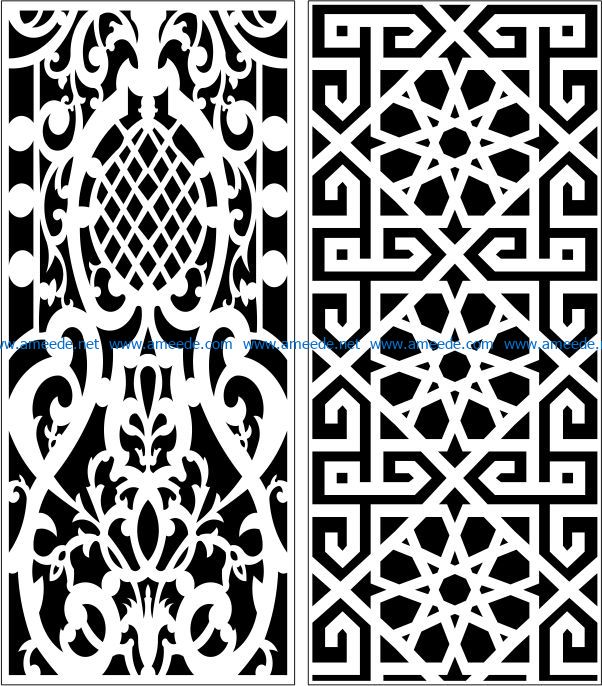 Design pattern panel screen E0007846 file cdr and dxf free vector download for Laser cut CNC